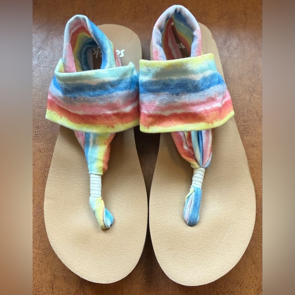 Sanuk Sling ST Tie Dye Yoga Sandals Women’s Size 7 NWOB - Picture 4 of 7